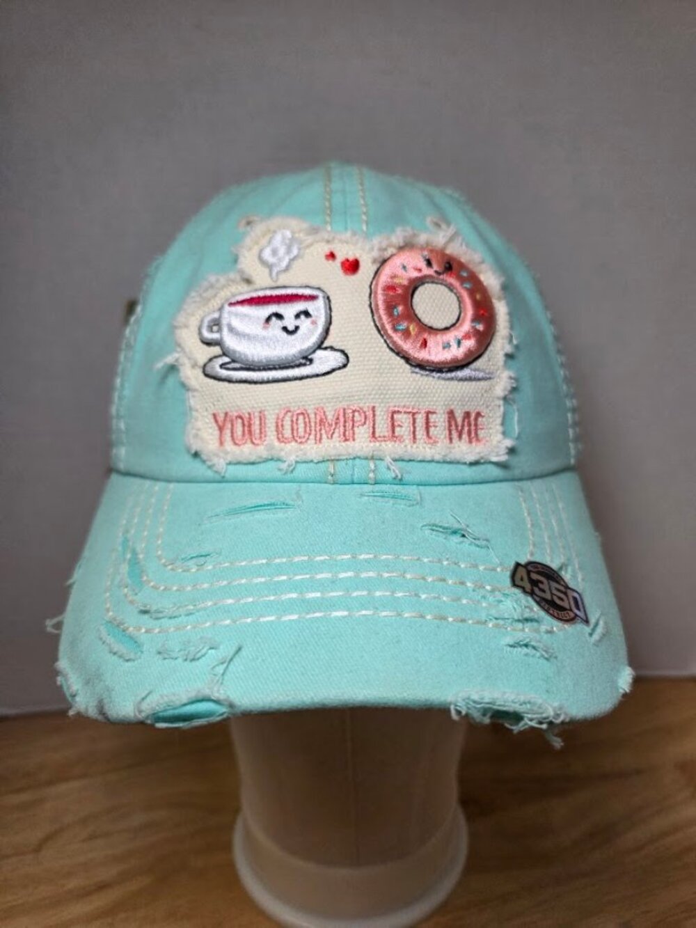 NWOT "You Complete Me" Pigment Washed Distressed Cap
